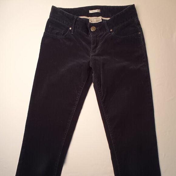 Banana Republic Corduroy Jeans Size 2 Low Rise Slim Leg Black Color - Picture 2 of 9